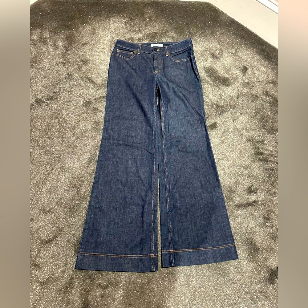 See By Chloe Dark Blue Wide-Leg Jeans